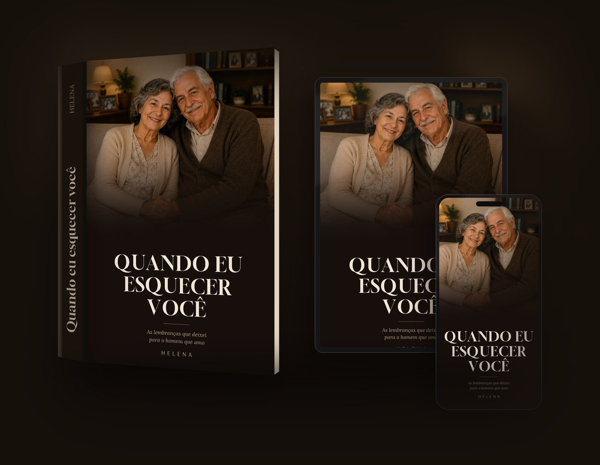 O livro Quando Eu Esquecer Você aberto no celular e no tablet